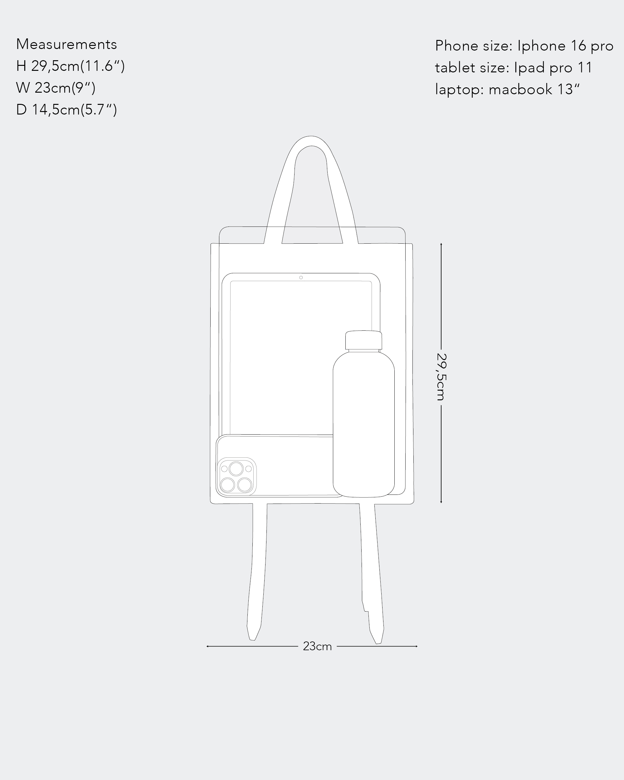 VIBRANT TOTE – SMALL (GRAU/BRAUN)